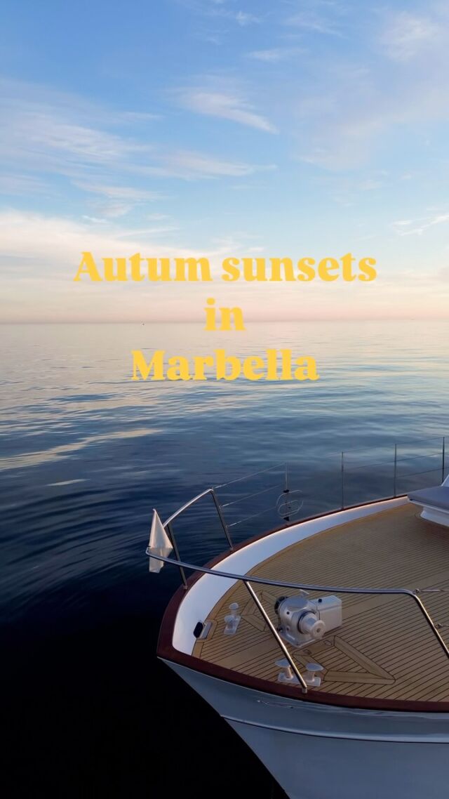 Autumn sunsets in Marbella are best enjoyed from the deck of our 1966 classic yacht, Mooi. Picture golden skies, gentle waves, and the perfect sea breeze—this is the kind of magic you can’t capture anywhere else.

Reach out with your plans, and we’ll take care of everything for an unforgettable experience on the water.”

Tel/WhatsApp +34 600 71 95 90 📞

Puerto Banús - MARBELLA - Spain 

#yachtrentalmarbella #yachtchartermarbella #marbella #marbellalifestyle #marbellaluxury #marbellalife #marbellabeach  #marbellaclub #puenteromanomarbella #ciprianimarbella #chriscraft #luxurymarbella #oldschool #travelinstyle #vintageyacht #oldmoney #chriscraft #marbellaboatcharter #chriscraftboats #puenteromanoresort #classicyacht #sunsetcruise #YachtLifeStyle #puertobanus #FishingAdventure #ClassicYachtExperience